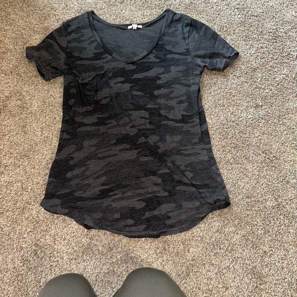 Z Supply Black Camo Short Sleeve Tee